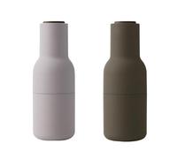 Set de 2 moulins Bottle Grinder couvercle noyer H 20,5cm / Ø 8cm