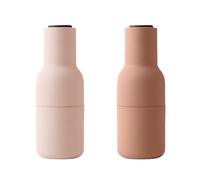 Audo Copenhagen Moulin à poivre et à sel Bottle Grinder lot de 2 Nudes (couvercle en noyer)