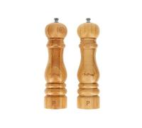 Cheffinger Set de 2 Moulins Sel et Poivre en Bambou naturel Broyeur Réglable