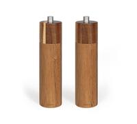 LIVOO Set de 2 moulins sel et poivre MEN425 40 ml Bois d'acacia Meule céramique Moulure réglable