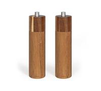 Set de 2 moulins sel et poivre manuels - LIVOO - MEN425 - 40 ml - Bois d'acacia - Meule céramique - Moulure réglable