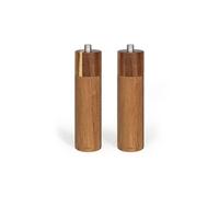 LIVOO Set de 2 moulins sel et poivre MEN425 40 ml Bois d'acacia Meule céramique Moulure réglable