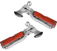 set de 2 outils de camping avec marteau, pince, hachette, scie et tournevis, 12 en 1 outils de camping, outil combiné avec décapsuleur, outil de poche avec sac de rangement pour le camping, kit de sur