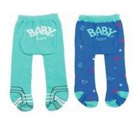Set de 2 paires de collants (verte - bleue) baby born 43 cm - zapf - accessoire vetement poupee G