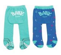 Set De 2 Paires De Collants (Verte - Bleue) Baby Born 43 Cm - Zapf - Accessoire Vetement Poupee