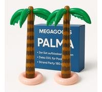 set de 2 palmiers gonflables Déco XXL pour piscine plage fête 180 cm FR.