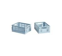 Set de 2 paniers Colour Crate recyclé mini LxWxH 17x13x8cm