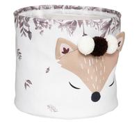 Atmosphera – Paniers enfant Renard – Lot de 2 (Ø22/30 cm) Blanc