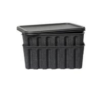Ensemble de 2 Boîtes de Rangement en Pâte à Papier Ferm Living, Grand Couleur Anthracite