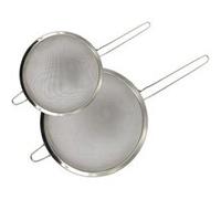 FM Professional 9983350 Set de 2 passoires inox, passoires chinois, tamis, chinois, Acier inoxydable, Argent, Diamètres 15 cm et 24 cm