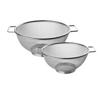 Fackelmann 9983650 Set de 2 passoires INOX, passoires Chinois, Tamis, Chinois, Acier Inoxydable, Argent, Diamètres 20 cm et 26 cm