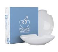 Set de 2 Petites assiettes creuses TASSEN grignotées 18cm Banc G