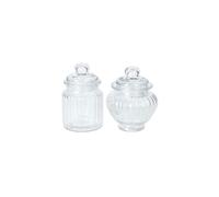 Set de 2 Petites Bonbonnières en Verre Classiques