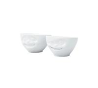Set de 2 petits bols humeur en porcelaine hôtelière blanche 200 ml