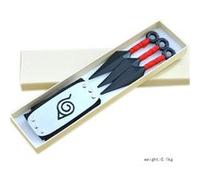 Set de 2 pièces Bandeau et Kunai Naruto Shippuden - rouge