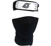 Set de 2 pièces Bandeau masque Ninja Naruto Shippuden Hatake Kakashi Noir G