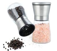Set de 2 pièces de moulin à poivre avecsel poivre réglable - Inclut un moulin à manuel en inox - Démontable, lavable au lave-vaisselle