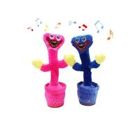 Set de 2 pièces Jouet en peluche chantant et dansant Poppy Playtime Huggy Wuggy Bleu et Rose