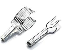 Set de 2 pièces, pince coupe-rôti et pince de service pour rôti, en acier inoxydable, pince pour couper la viande, tranche-légumes, coupe-oignons, produits italiens, tranche le rôti braisé en tranches