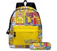 Set de 2 pièces Sac à dos et Trousse pour enfants Pokémon Pikachu Jaune Jaune G