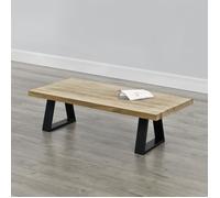 [en.casa] Set de 2 Pieds de Table Design avec Embouts de Protection Lot de 2 Pieds de Meuble DIY Métal Revêtu par Poudre Noir 40 x 10 x 40 cm