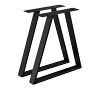 Set de 2 pieds de table Lyngby triangulaires en acier 72 x 55 x 6 cm [en.casa] G