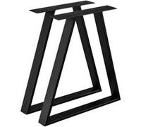 Set de 2 pieds de table Lyngby triangulaires en acier 72 x 55 x 6 cm [en.casa] G