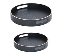 Set de 2 plateaux ronds 35.5 cm et 40,5