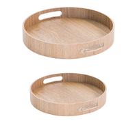 Set de 2 plateaux ronds 35.5 cm et 40,5