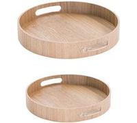 Set de 2 plateaux ronds 35.5 cm et 40,5