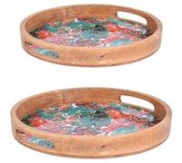 Set de 2 plateaux ronds Florida 35 et 40 cm Table passion