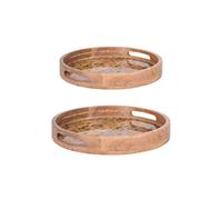 Set de 2 plateaux ronds Sorrento 35 et 40 cm - - Multicolore -