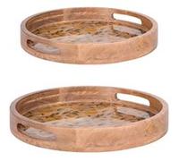 Set de 2 plateaux ronds Sorrento 35 et 40 cm - Table Passion - Multicolore - Multicolore