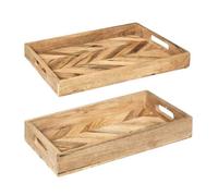 Set de 2 plateaux ""Wild"" manguier - Atmosphera createur d'interieur