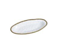 Set de 2 plats de service ovales - 44,5x20,3x4,4cm - GOLDEN SALERNO Pampa Bay