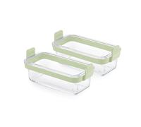 Lékué Lékué moule en verre rectangulaire pour air fryer. lot de 2 Transparent