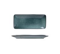 AltoBuy Set de 2 Plats rectangulaire en céramique au grés du Temps Bleu (22x10cm) - Galet