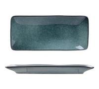 AltoBuy Set de 2 Plats rectangulaire en céramique au grés du Temps Bleu (22x10cm) - Galet