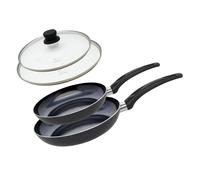 Set de 2 Poêles 20 et 24 cm céramique sans PFAS et 2 couvercles Elo Prima Cucina