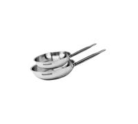 Set de 2 poêles 20 et 24 cm en inox Eterna Fackelmann