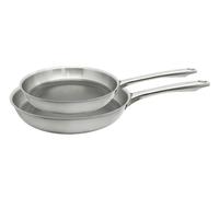 Set de 2 poêles 24 et 28 cm en acier inoxydable et revêtement sans PFAS Relief Passion Elo