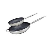 Set de 2 Poêles de cuisson avec revêtement céramique sans PFAS 24 cm et 32 cm Profi Therm Platinum Elo Elo