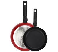 Set De 2 Poêles À Frire Induction 20-24cm Aluminium 3 Mm, Antiadhésif Sans Pfoa, , Rouge, Fagor, Nela Rouge