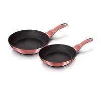 Set de 2 Poêles à Frire Induction 22-26 cm Aluminium, Antiadhésif Titane Berlin