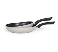 Set de 2 poêles aspect pierre Livoo MEN124GR Gris Gris G