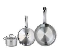 Set de 2 Poêles de cuisson 24 et 28 cm et 1 faitout 14 cm Elo Profi Citrin