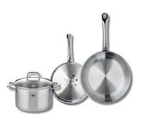 Set de 2 Poêles de cuisson 24 et 28 cm et 1 faitout 20 cm Elo Profi Citrin
