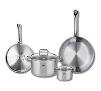 Set de 2 Poêles de cuisson 24 et 28 cm et 2 faitouts 12 et 20 cm Elo Profi Citrin Gris