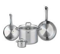 Set de 2 Poêles de cuisson 24 et 28 cm et 2 faitouts 12 et 26 cm Elo Profi Citrin Gris