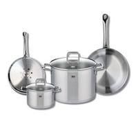 Set de 2 Poêles de cuisson 24 et 28 cm et 2 faitouts 16 et 26 cm Elo Profi Citrin Gris